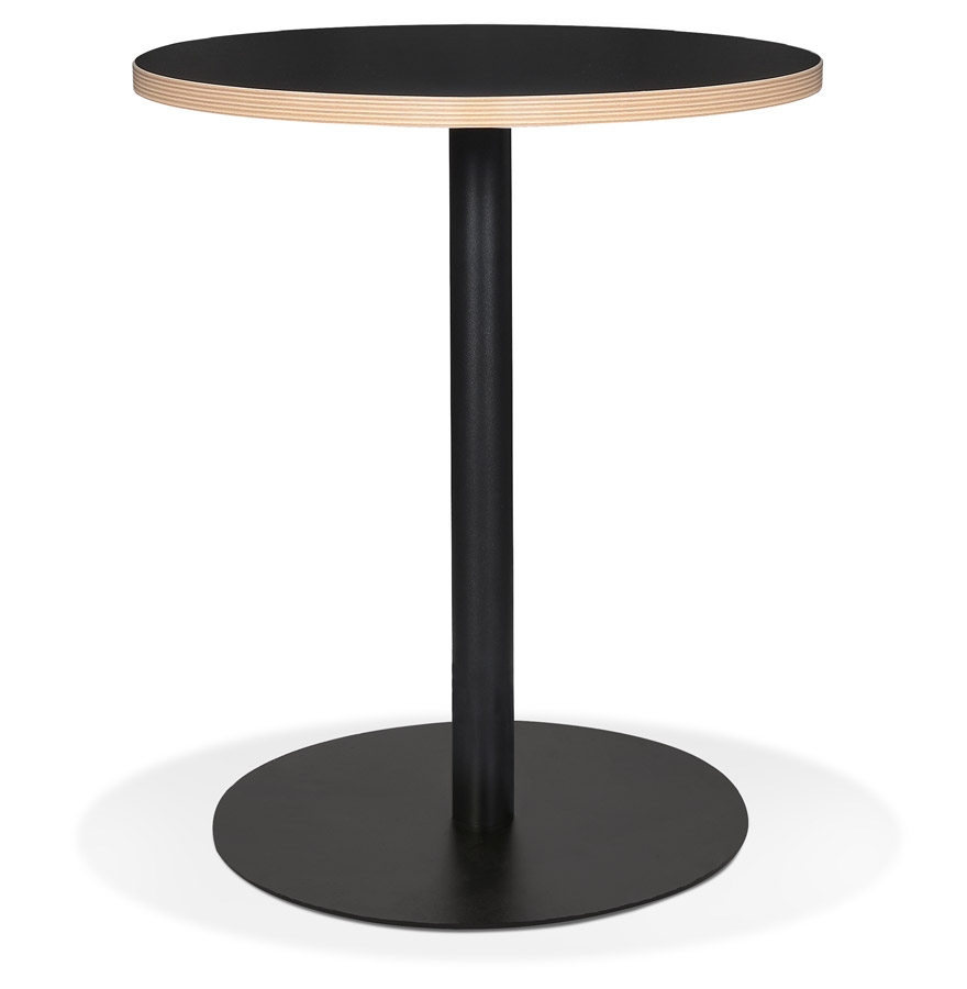 Tavolo bistrò rotondo YOGI | Legno melaminico nero | Ø 60 cm | Altezza 75,5 cm
