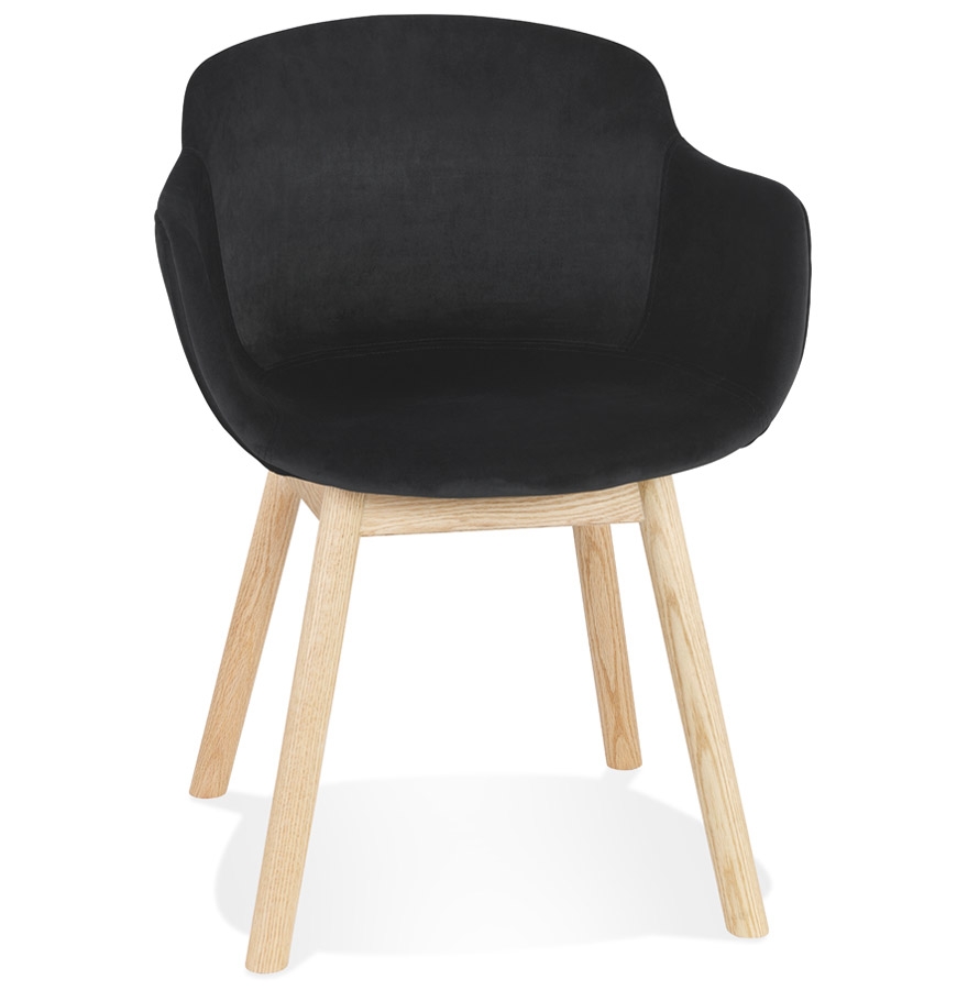 Alterego Poltroncina FRIDA Colore Struttura Naturale Seduta Nero