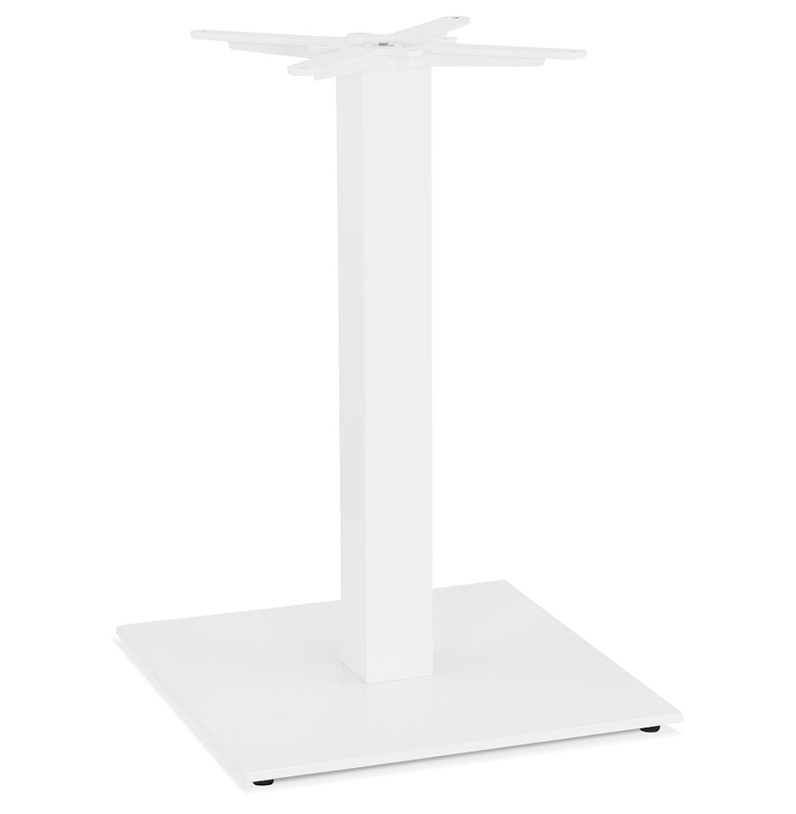 Gamba quadrata per tavolo | Ghisa bianca strutturata | Altezza 73 cm