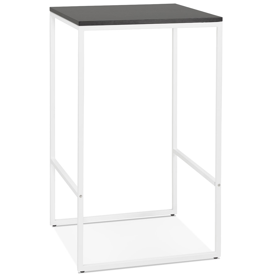 Tavolo alto stile industriale ORTOS | Nero e Bianco | 60x60x102 cm