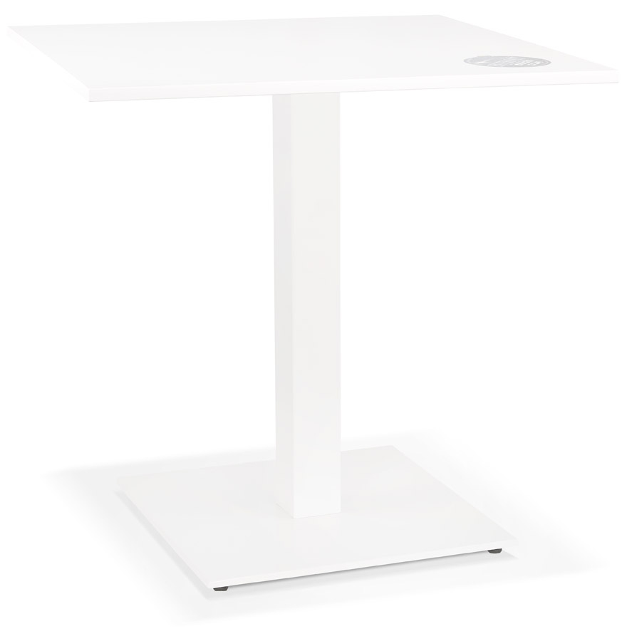 Piccola tavola da pranzo quadrata 'MUFFIN' bianca indoor/outdoor | Multiplex HPL bianco | 68x68x74,6 cm