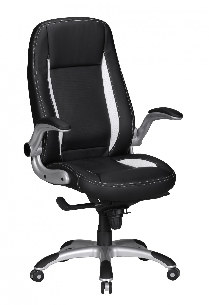 Sedia da ufficio  sedia da scrivania belgrado con rivestimento in ecopelle nera race 110kg sedia direzionale sedia girevole regolabile in altezza