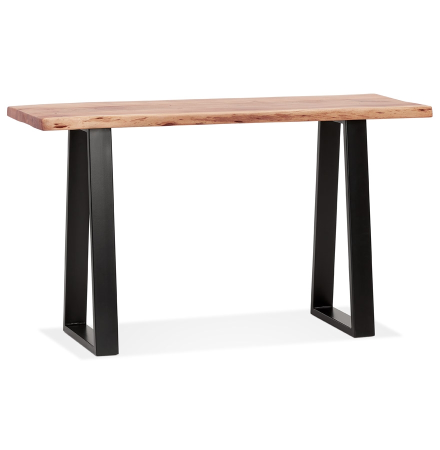 Consolle RAFA stile industriale | Legno massello di acacia naturale e metallo nero | 130x45x76 cm