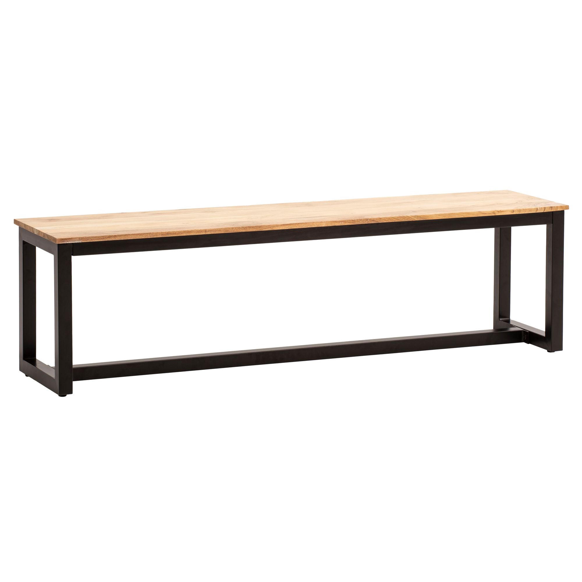 Panca da pranzo 120x40x45 cm Legno massiccio di acacia | Colore marrone chiaro | Stile loft industriale con gambe in metallo