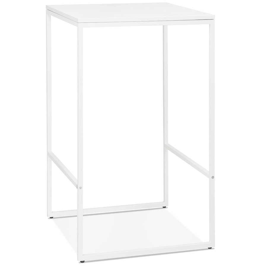 Tavolo alto stile industriale ORTOS | Bianco | 60x60x102 cm