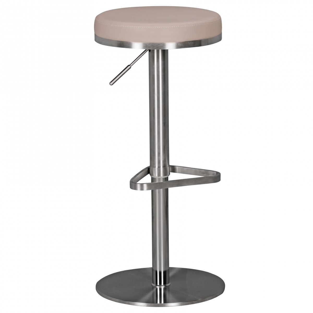 Sgabello Bar Colomba | Acciaio Inox, Altezza Regolabile 57-82 cm | Sedia Girevole 360°