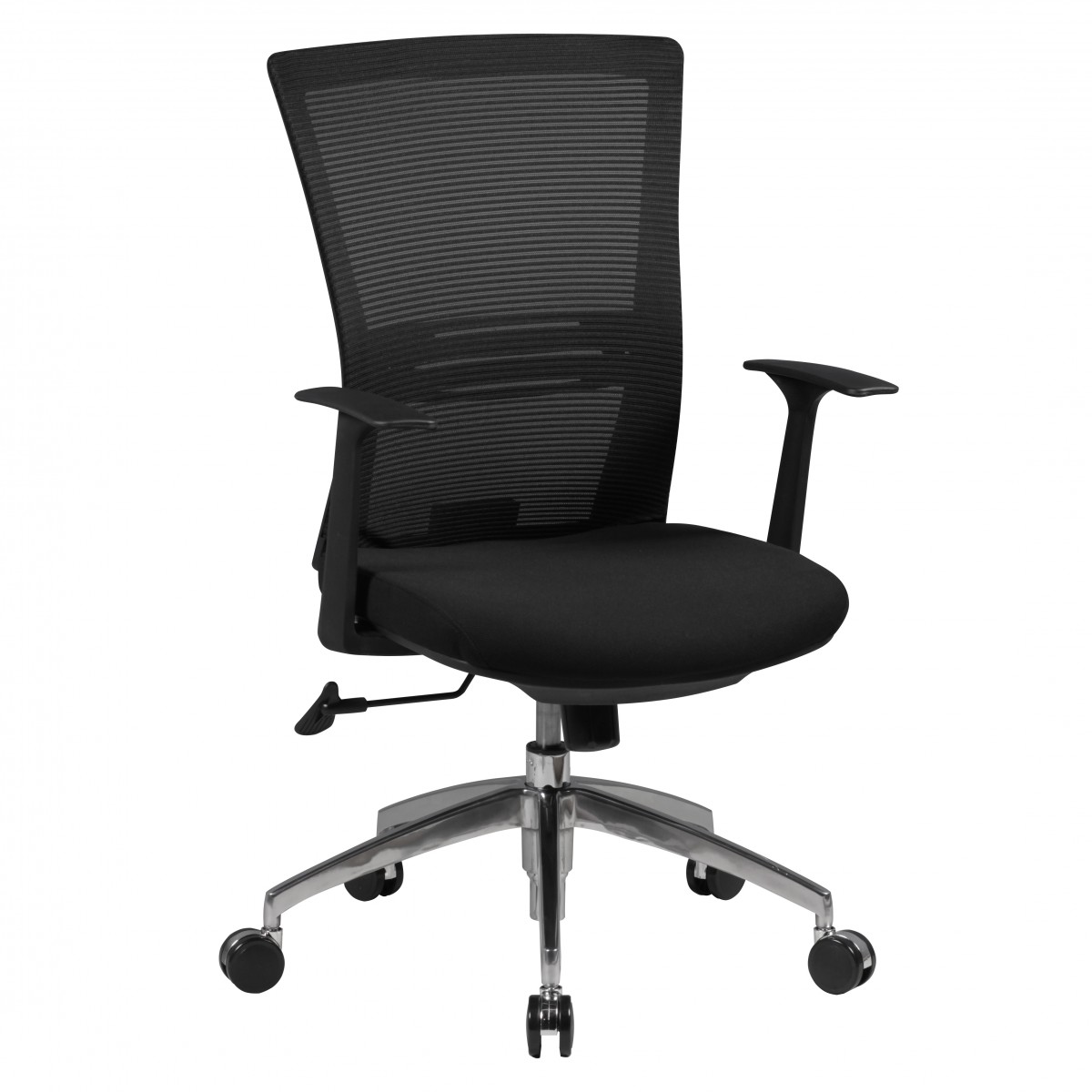 Sedia da ufficio con schienale in rete nera | Design ergonomico | Altezza 97-107 cm, Larghezza 63 cm