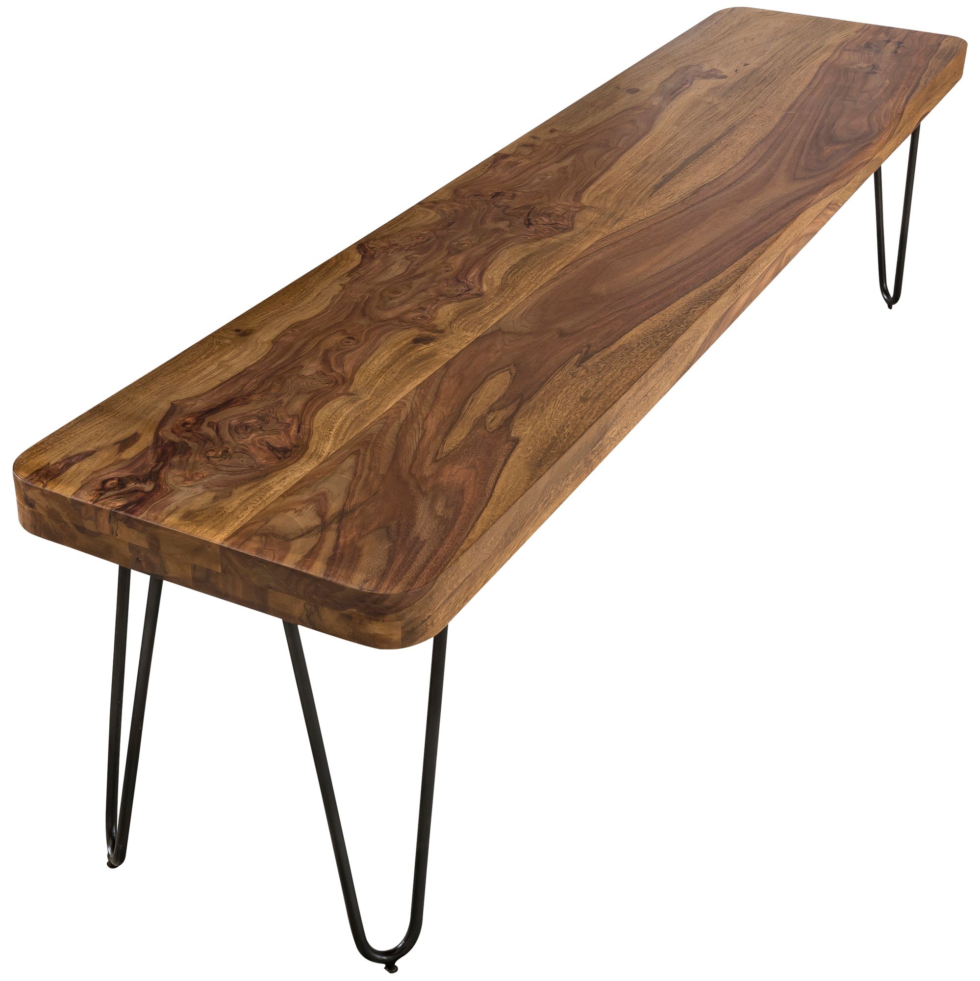 Panca da Pranzo BAGLI | Legno Massello Sheesham Naturale | 120 x 45 x 40 cm