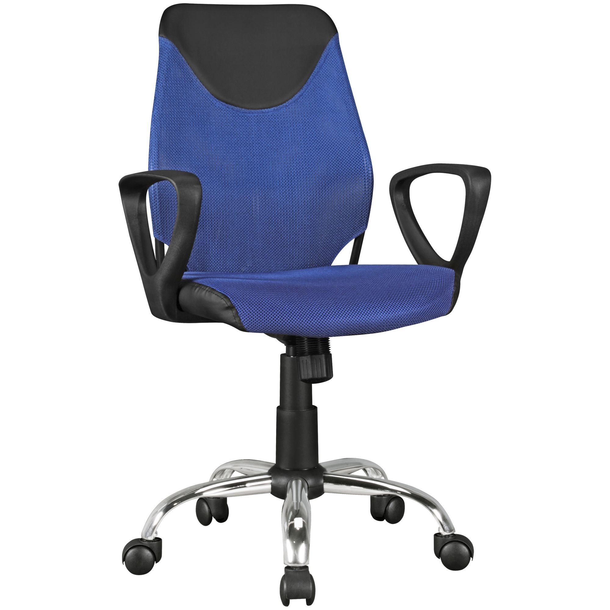 Sedia da scrivania per bambini TERNI | Colore Blu/Nero | Dimensioni H 94-105 cm, altezza seduta 44-55 cm