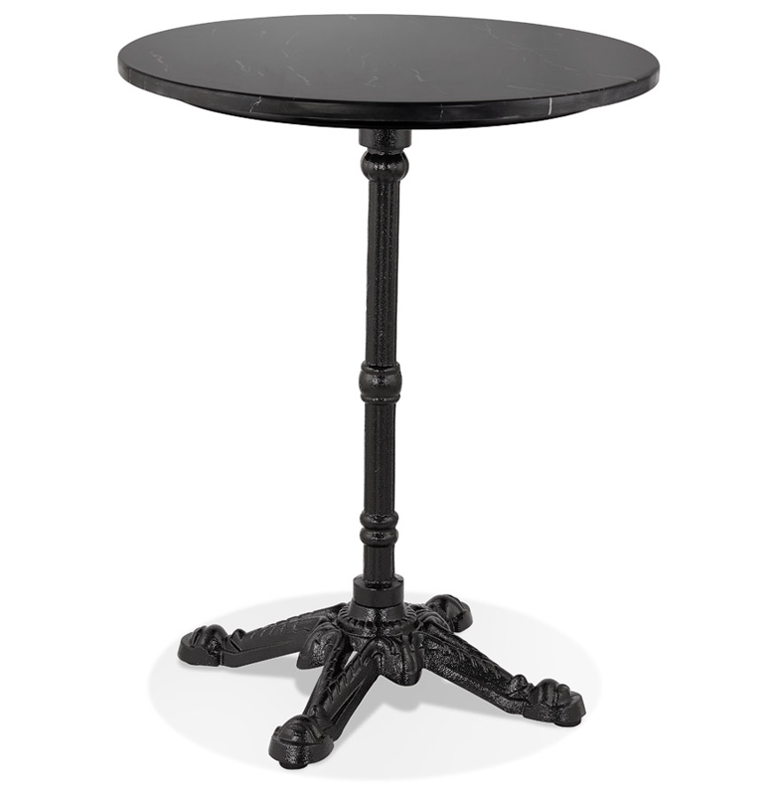 Tavolo bistrot rotondo MARAY | Pietra effetto marmo nero | Ø 60 cm