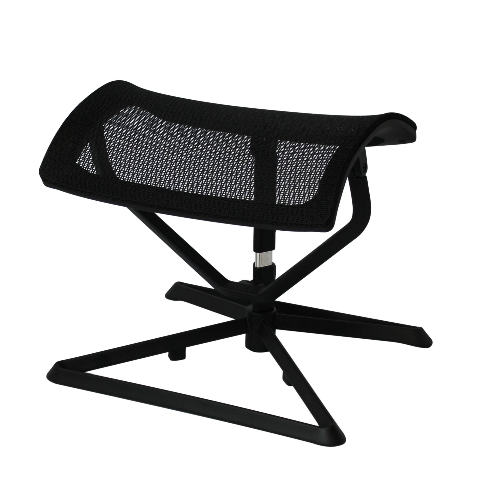Poggiapiedi LEGpro OTTOMANN tessuto nero | 43 x 33 x 36-46 cm | 100% Nylon