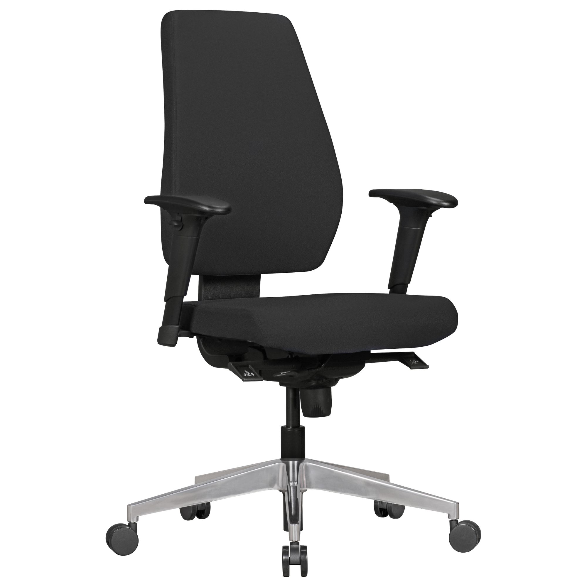 Sedia da ufficio DARIUS | Tessuto nero | Altezza 101-119 cm, Larghezza 63 cm, Profondità seduta 47 cm