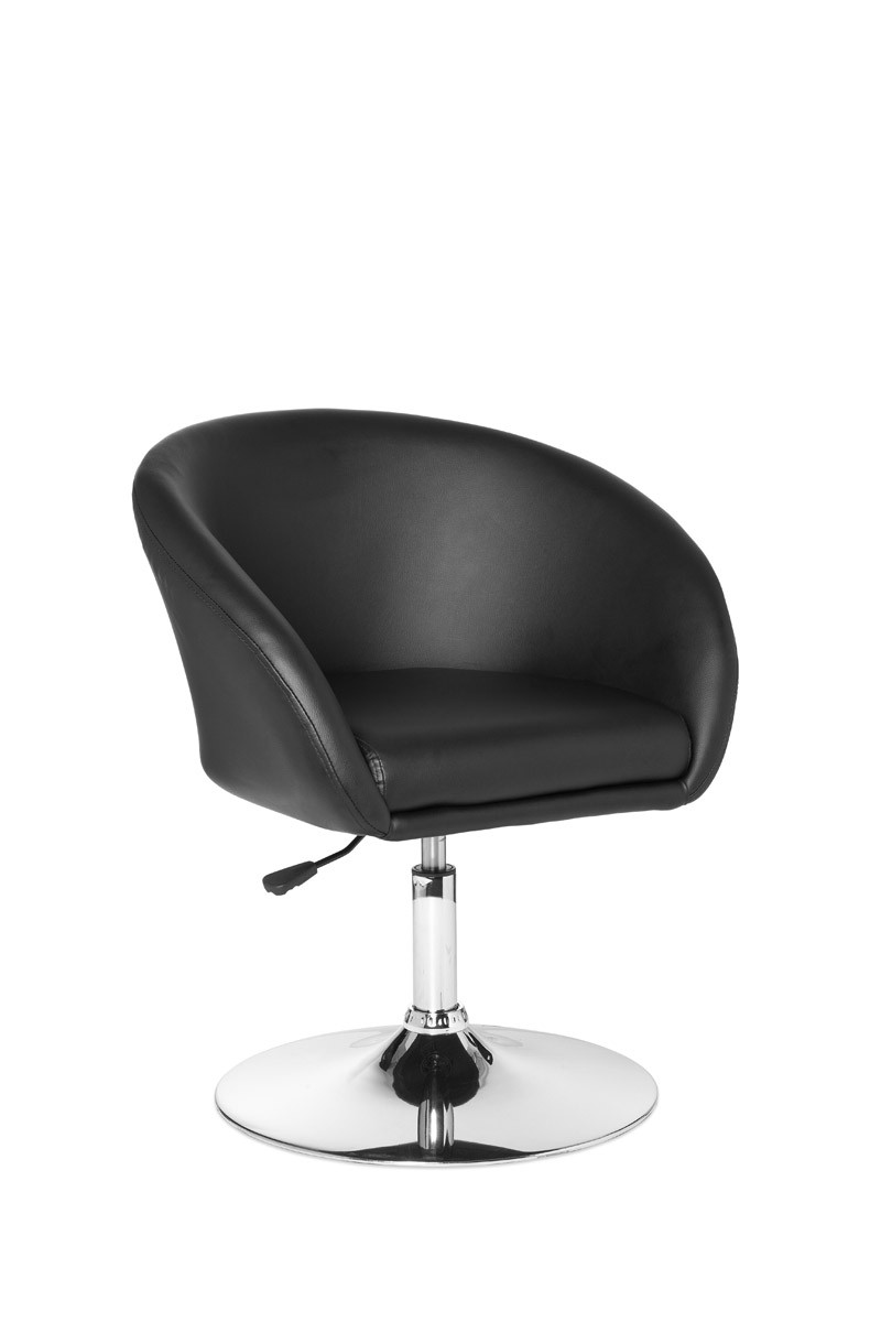 Poltrona relax design | Finta pelle nera | Altezza regolabile 72-84 cm | Carico max 120 kg
