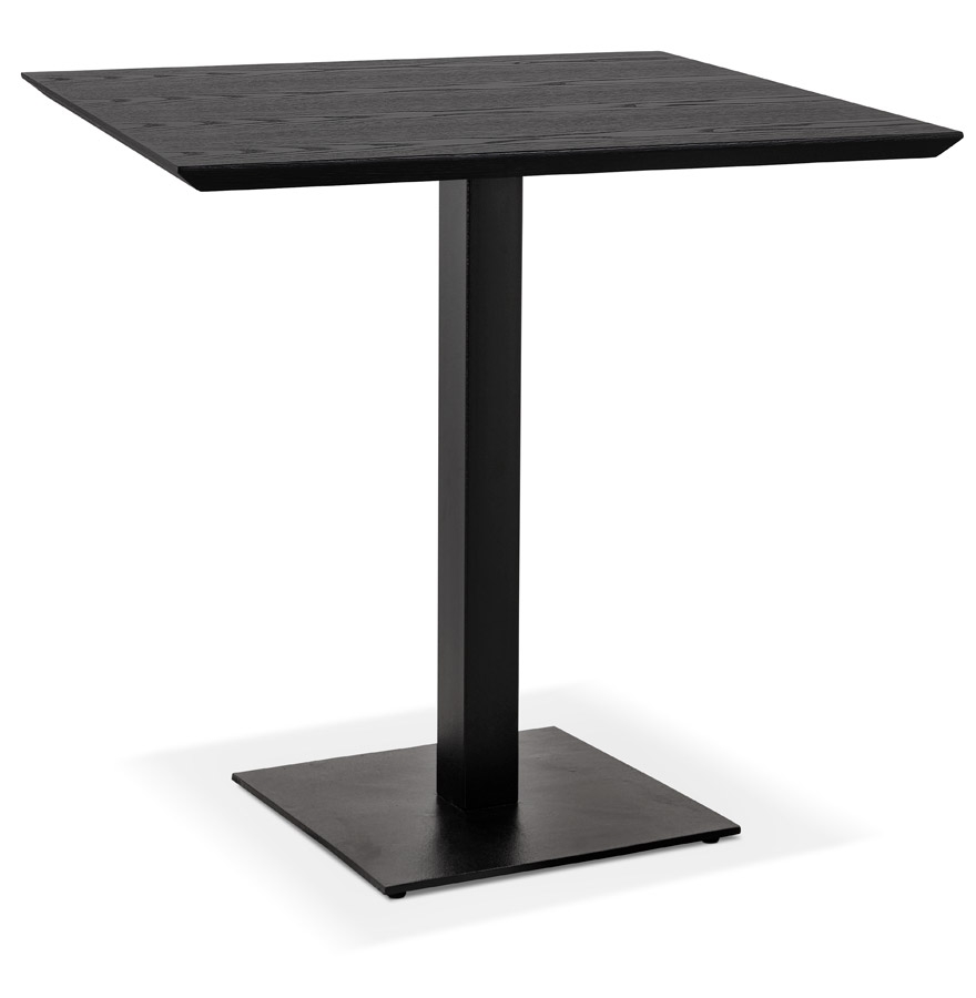 Piccola tavola quadrata REGIS | Finitura legno nero & ferro battuto nero | 70x70x75,5 cm