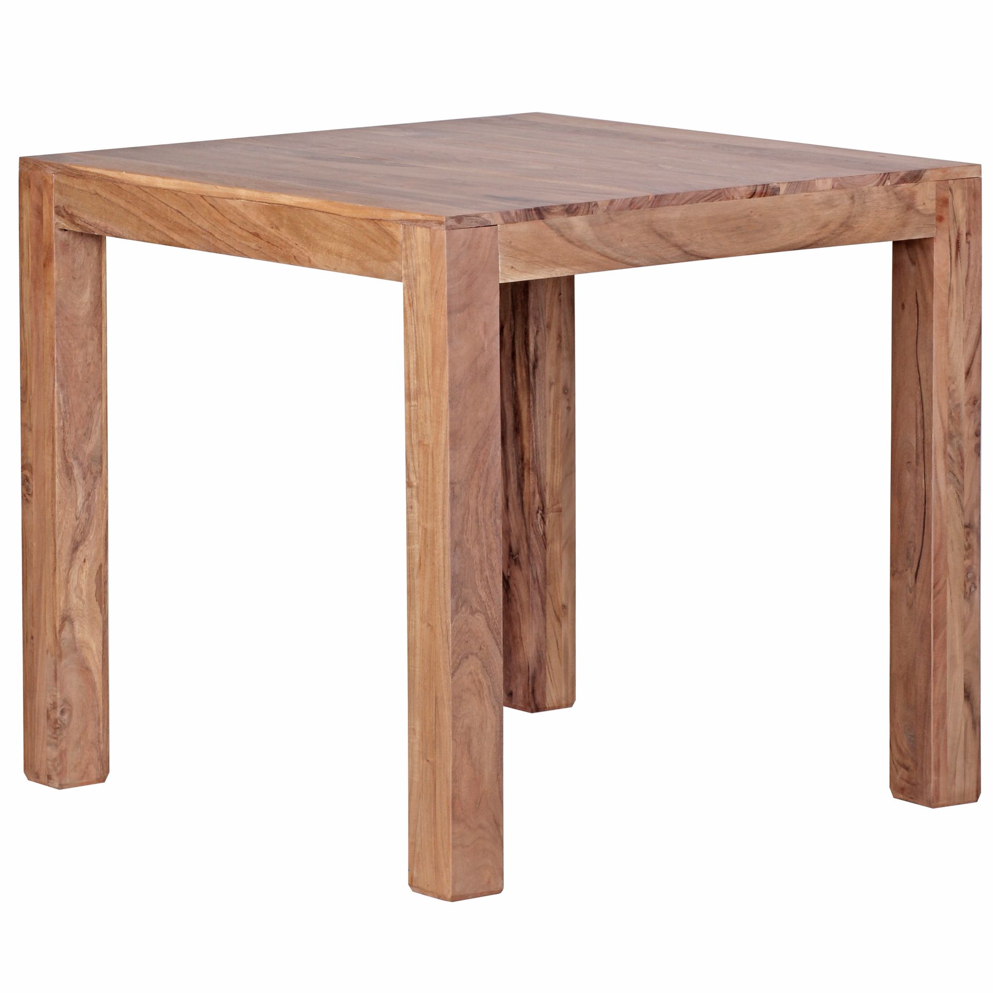 Tavolo da pranzo 80x80 cm in legno massello di acacia | Colore marrone scuro | Design moderno
