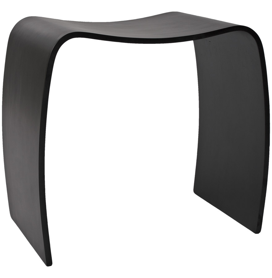 Sgabello basso d'appoggio 'MOJO' in legno nero